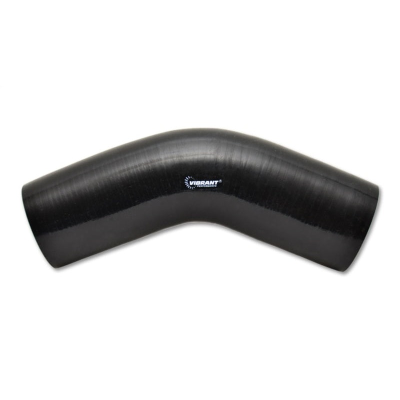 Vibrant 4 Ply Reinforced Silicone Elbow Connector – 2in I.D. – 45 deg. Elbow (BLACK)