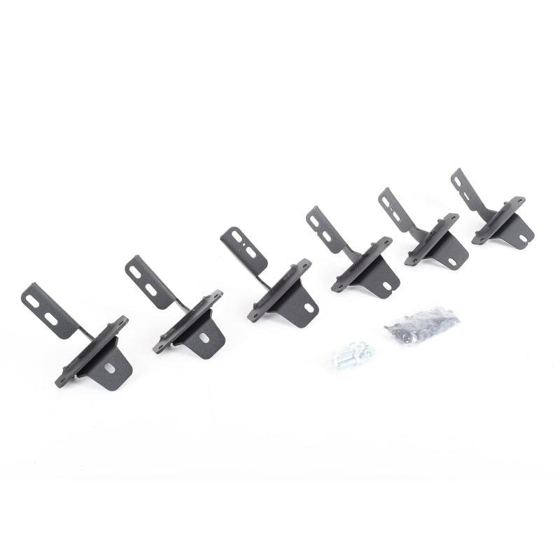Go Rhino 21-22 Ford Bronco (Excl. Sport) 4DR Mtg. Brackets (V-Series V3/RB10+RB20 Slim) – Tex. Blk