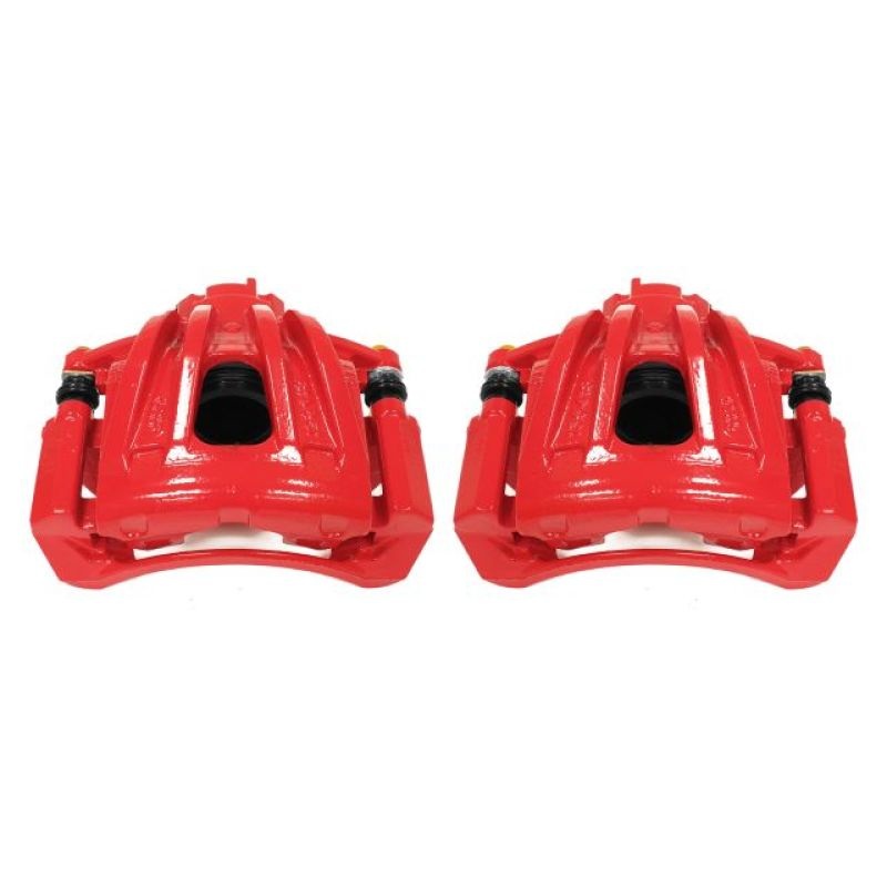 Power Stop 02-07 Jeep Liberty Front Red Calipers w/Brackets – Pair