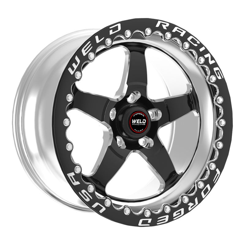 Weld S71 17×10.5 / 5x115mm BP / 5.7in. BS Black Wheel (High Pad) – Black Single Beadlock MT