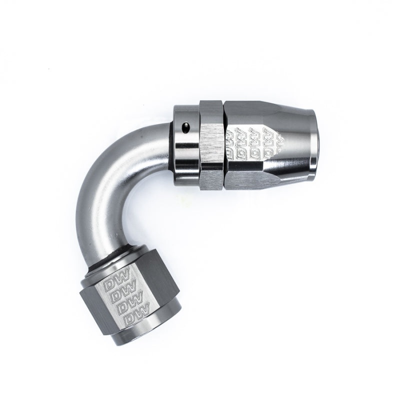 DeatschWerks 10AN Female Swivel 120-Degree Hose End CPE – Anodized Titanium