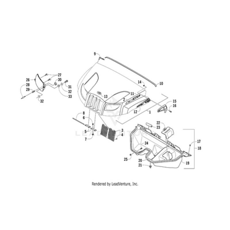 Hood Decal – Xtz – Left by Arctic Cat