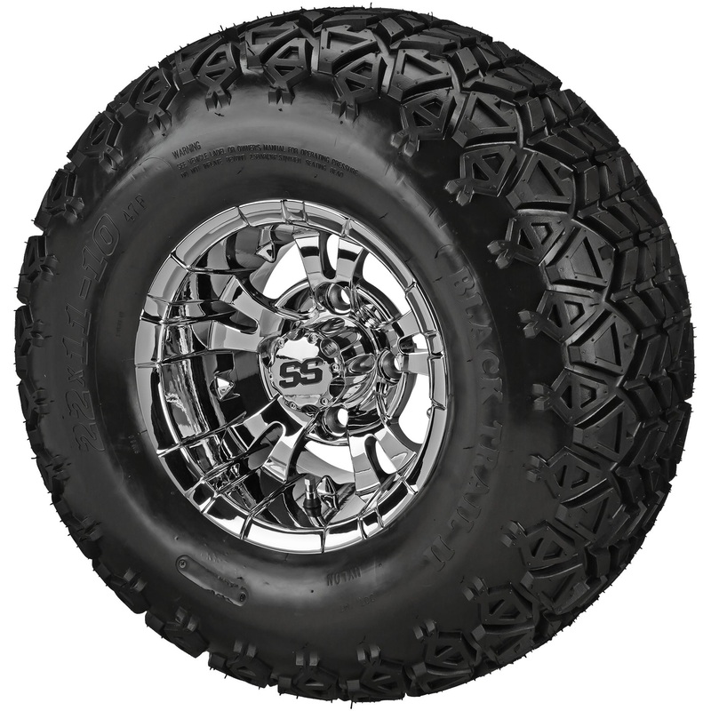 LSI 10″ Warlock Mirror Wheel and Lifted Tire Combo
