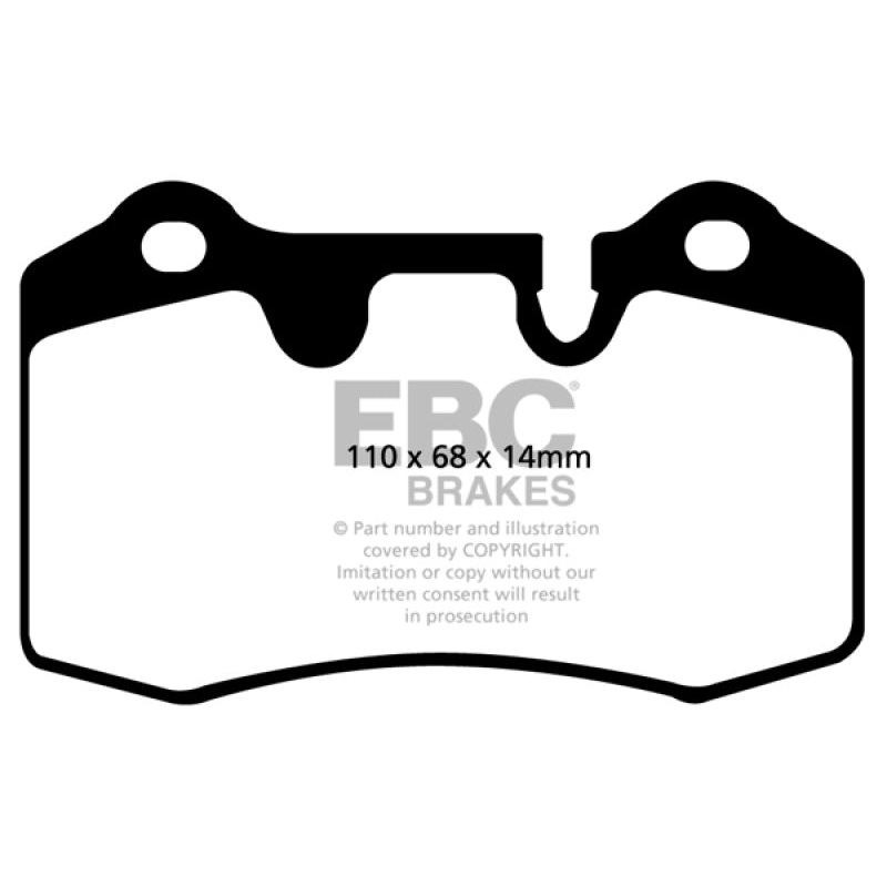 EBC 04-12 Aston Martin DB9 5.9 Yellowstuff Rear Brake Pads
