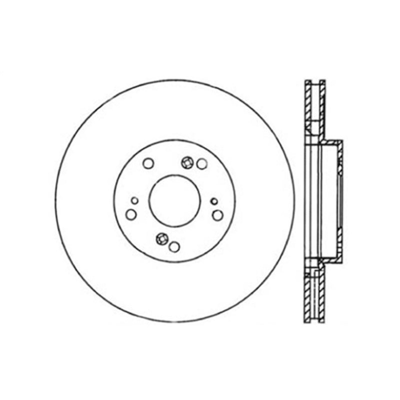 StopTech 06-08 Honda Civic Si Cross Drilled Left Front Rotor