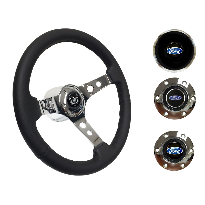 1970-79 Ford Ranchero Steering Wheel Kit | Black Leather | ST3095