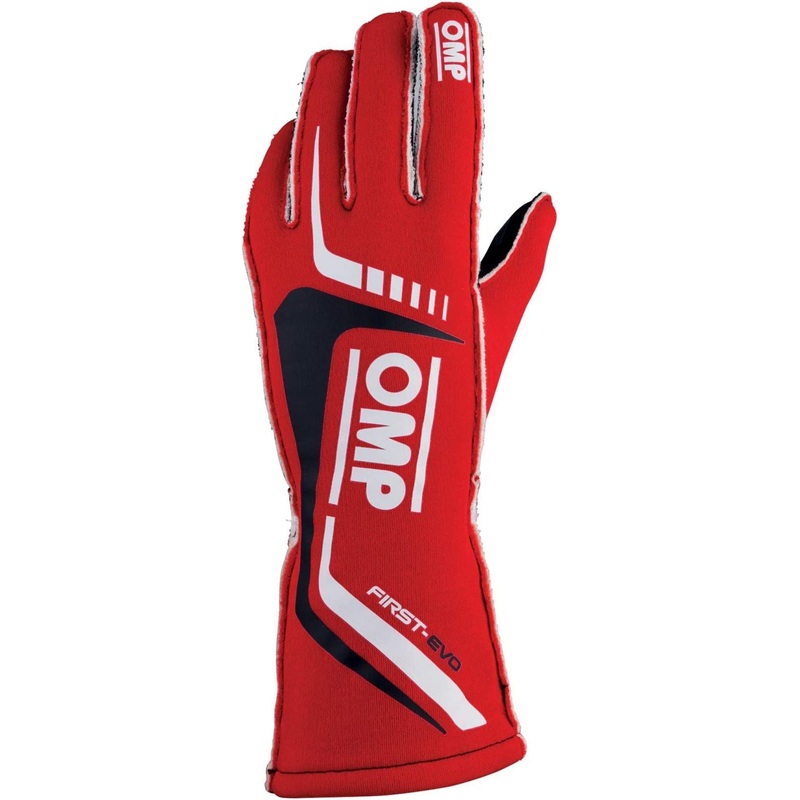 OMP First Evo Gloves (FIA 8856-2018) – Red | Size Large