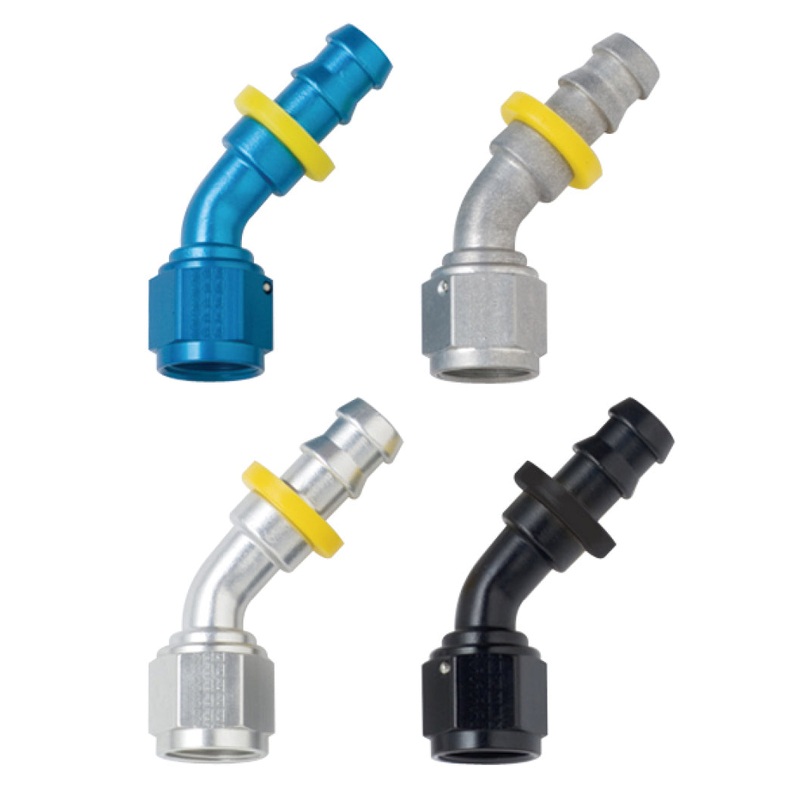 Fragola -4AN Push-Lite End 45 Degree – Blue
