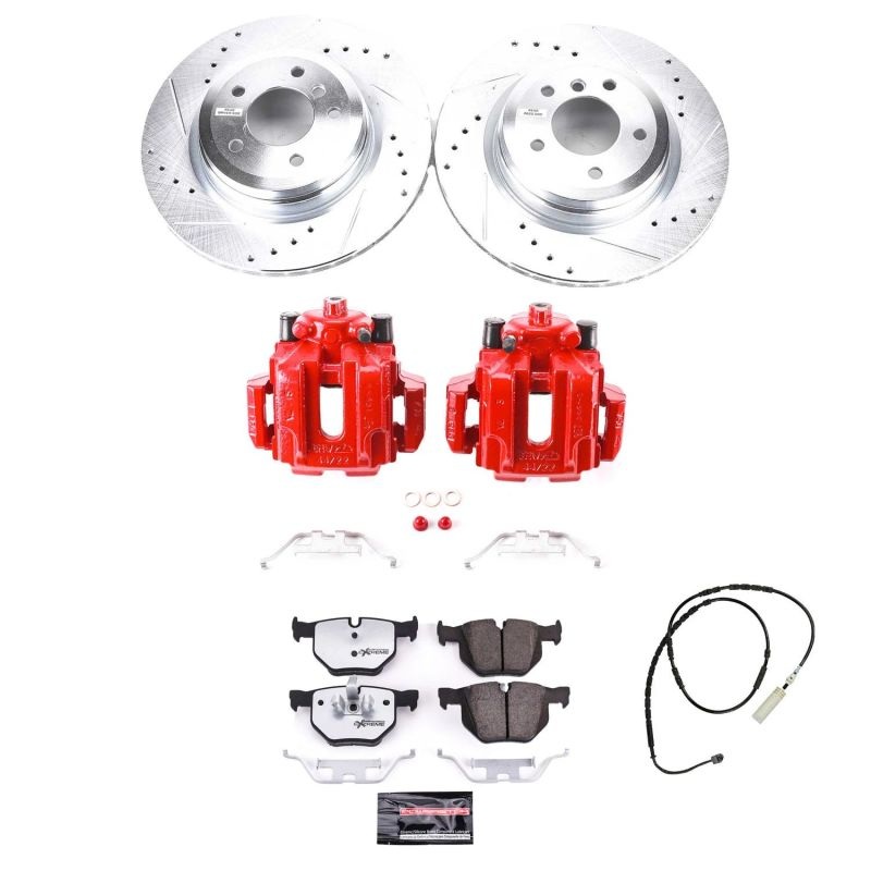 PowerStop Power Stop 13-15 BMW X1 Rear Z26 Street Warrior Brake Kit w/Calipers