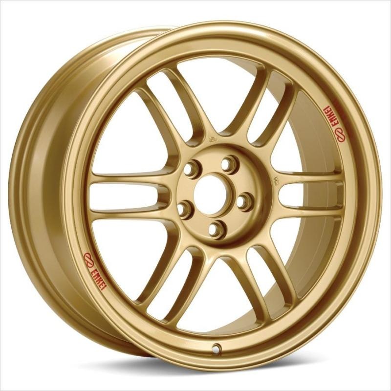 18×9.5 Enkei RPF1 5×114.3 38mm Offset 73mm Bore Gold Wheel