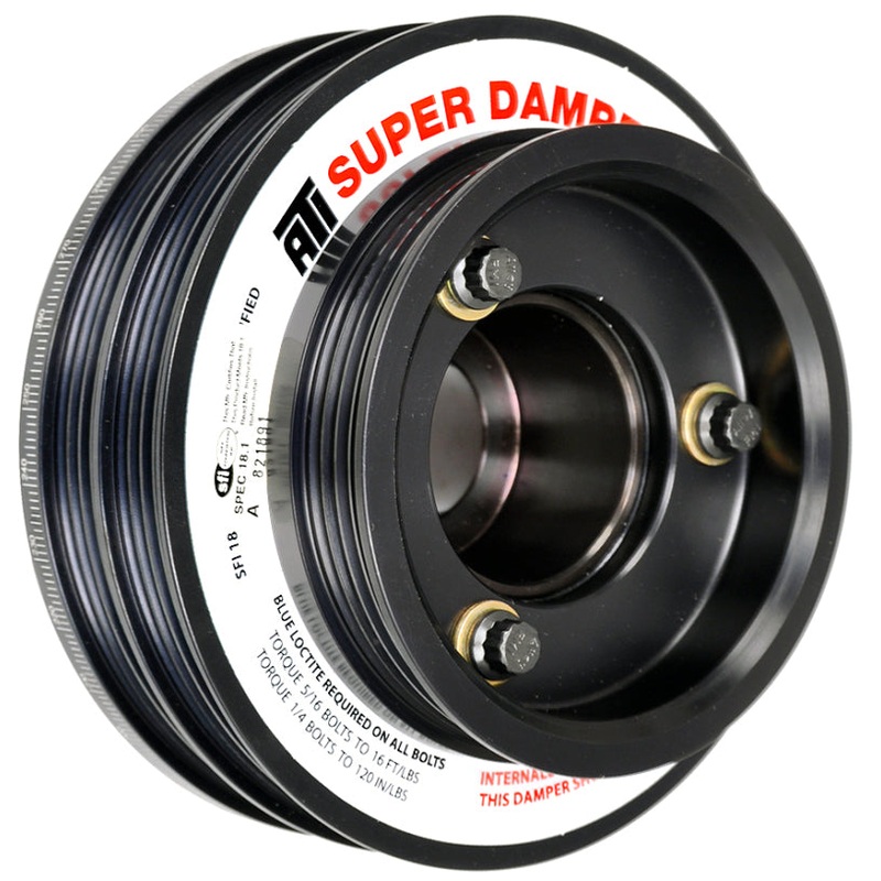 ATI Damper – 5.67in – Alum – (2) 4 Grv – Nissan RB26 – R33 34 – 1Pc – w/Power Steering Pulley