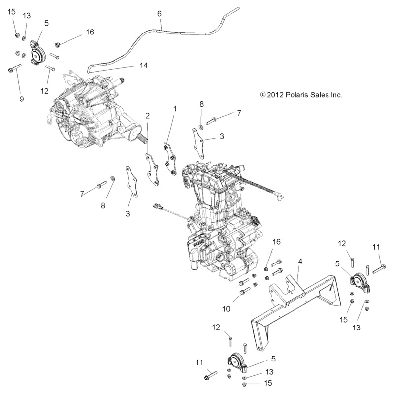 Weld-Mount,Engine,Blk by Polaris