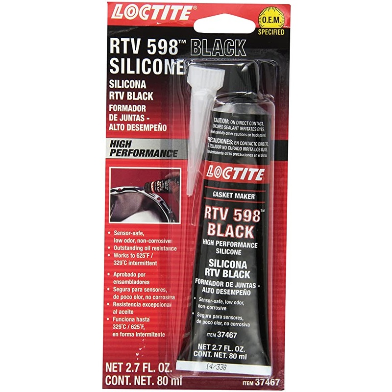 Loctite RTV 598 Black High Performance Silicone, 80 ml tube