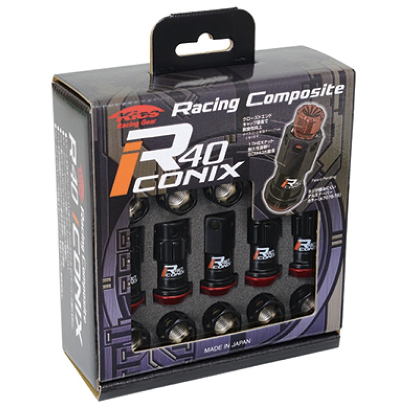 Project Kics R40 Iconix Lug Nuts Black 12X1.25 (16+4 Locks / Capless)