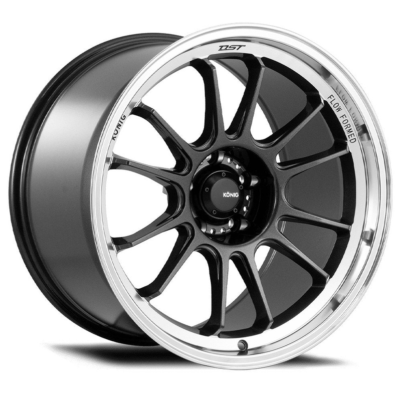 Konig 17″ Hypergram 5X114.3 Wheel – Metallic Carbon W/ Machined Lip
