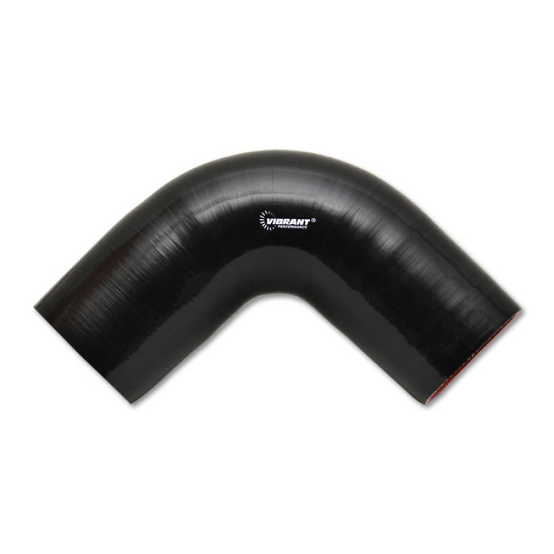 Vibrant 4 Ply Reinforced Silicone Elbow Connector – 2in I.D. – 90 deg. Elbow (BLACK)