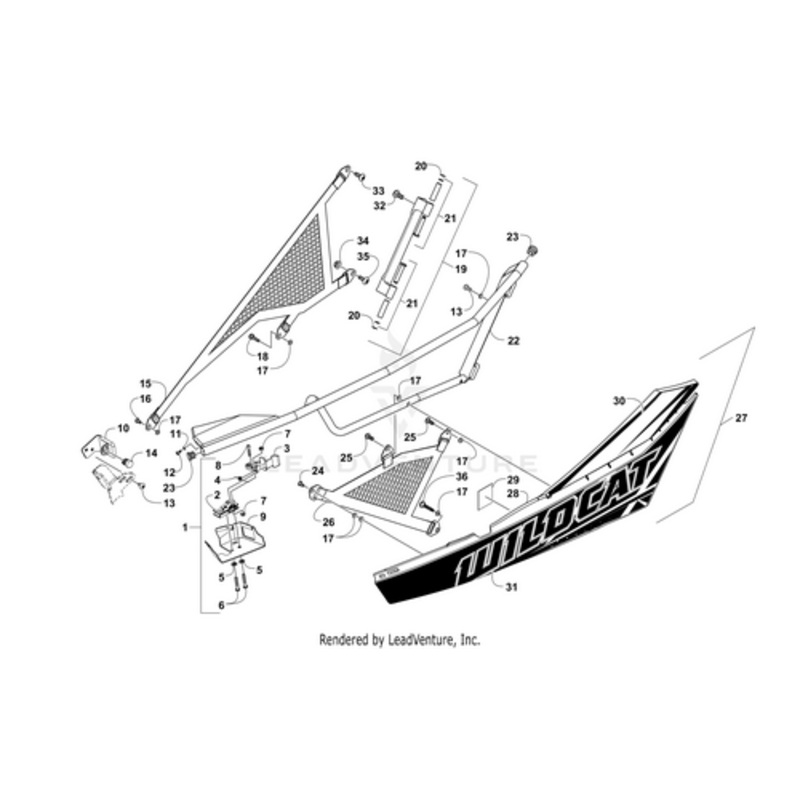Door Panel W/Decals-Wm-Left(Wcx 2016) (Inc. 28-31) by Arctic Cat