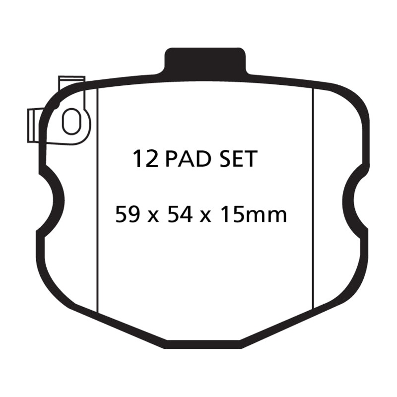 EBC 10-13 Chevrolet Corvette (C6) 6.2 Grand Sport Redstuff Front Brake Pads
