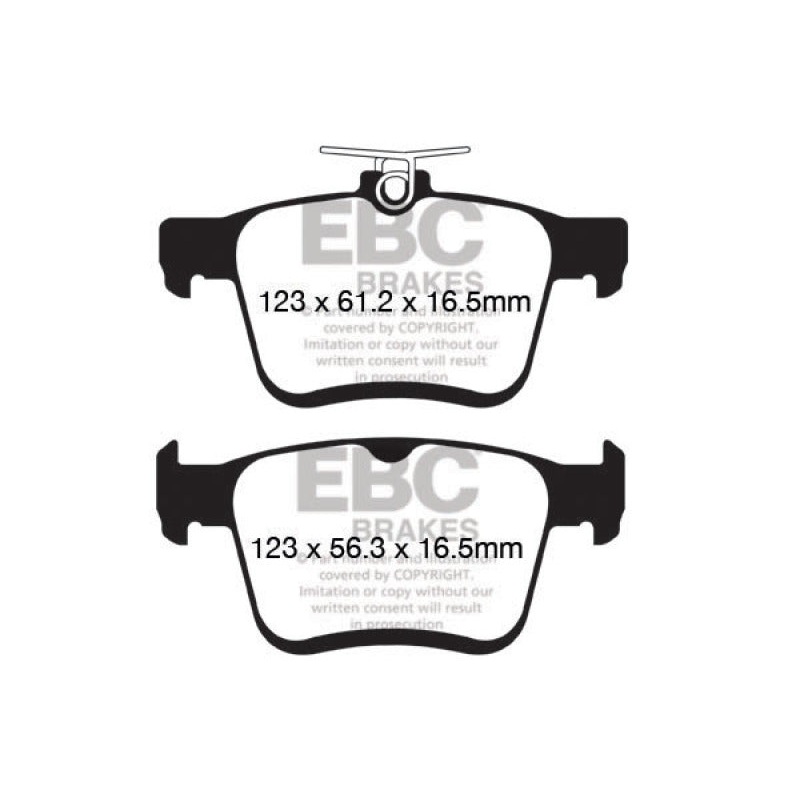 EBC 14+ Audi A3 1.8 Turbo (w/Electronic Parking Brake) Greenstuff Rear Brake Pads