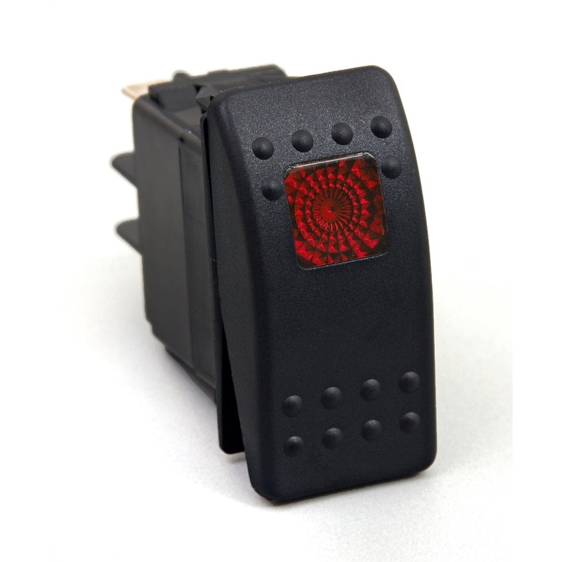 Daystar Rocker Switch Red Light 20 AMP Single Pole