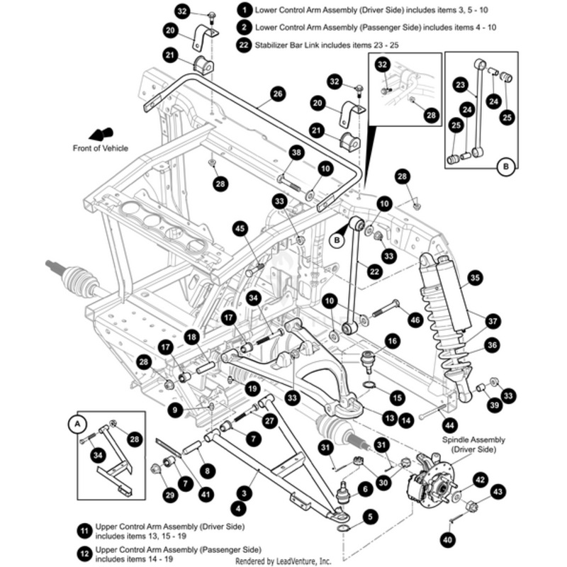 A-Arm – Front Lower Right Black- (Includes Items 4 – 10) (For Havoc Models Only) by Arctic Cat