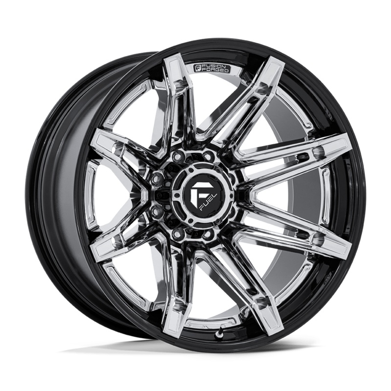 Fuel Wheels FC401 Brawl 20″ 6×139.7 Chrome With Gloss Black Lip
