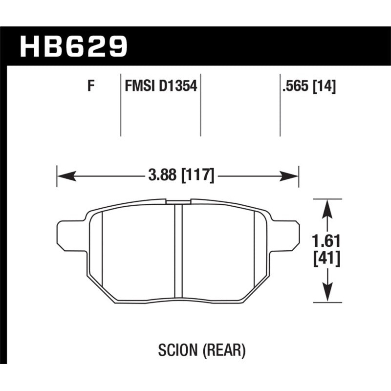 Hawk 08-15 Scion xB HPS 5.0 Rear Brake Pads