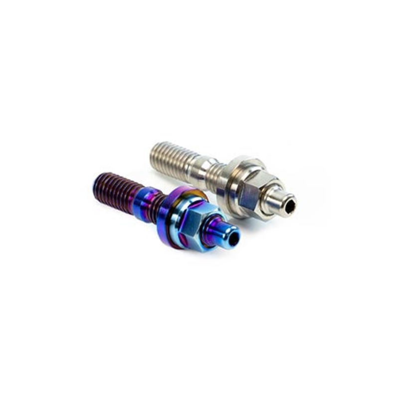 SpeedFactory Racing Titanium M8 x 1.25mm x 45mm Intake/Exhaust Manifold Stud Kit w/ 6-Point Nuts – 10pc. (SF-02-061-6)