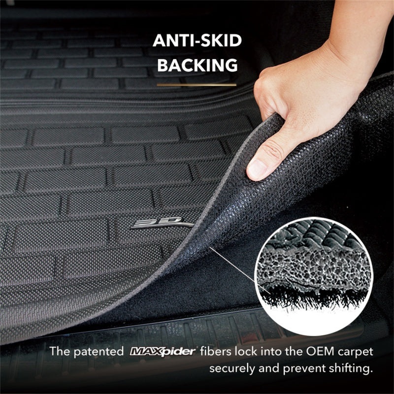 3D MAXpider 2024 Tesla Model 3 Kagu Foldable Rear Lower Cargo Liner – Black