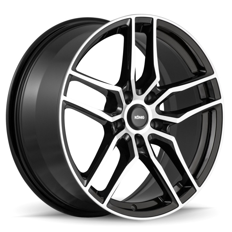 Konig Intention 17×8 5×112 ET45 Gloss Black / Machine Face