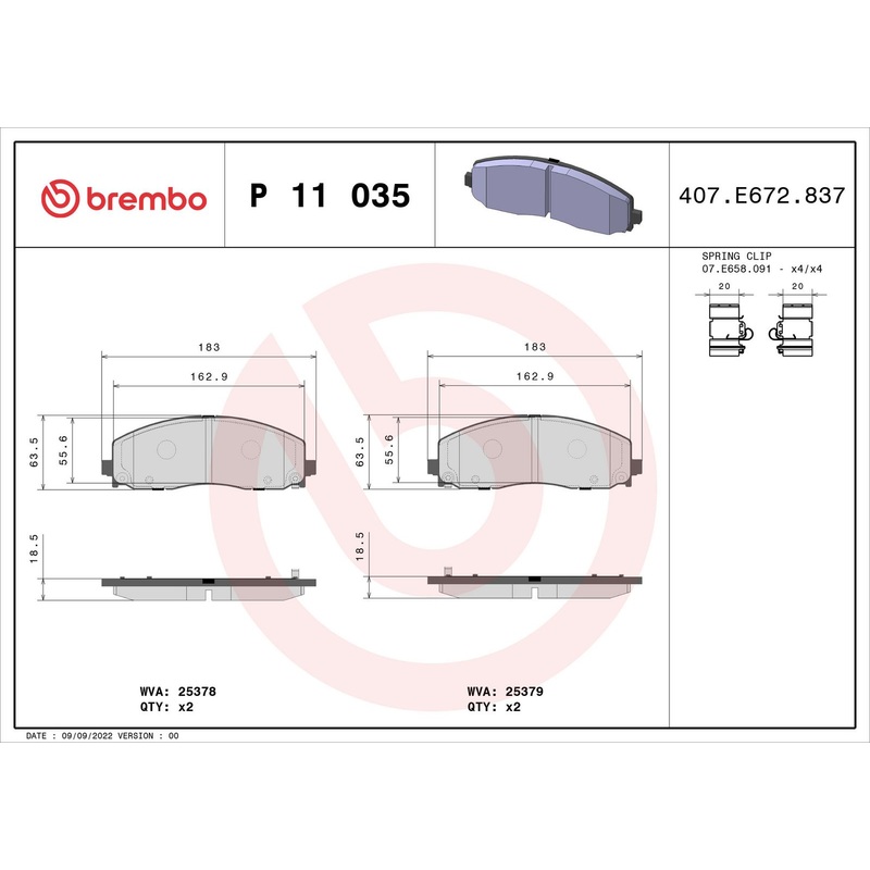 PRIME Low-Met Front Disc Brake Pad Set – P11035