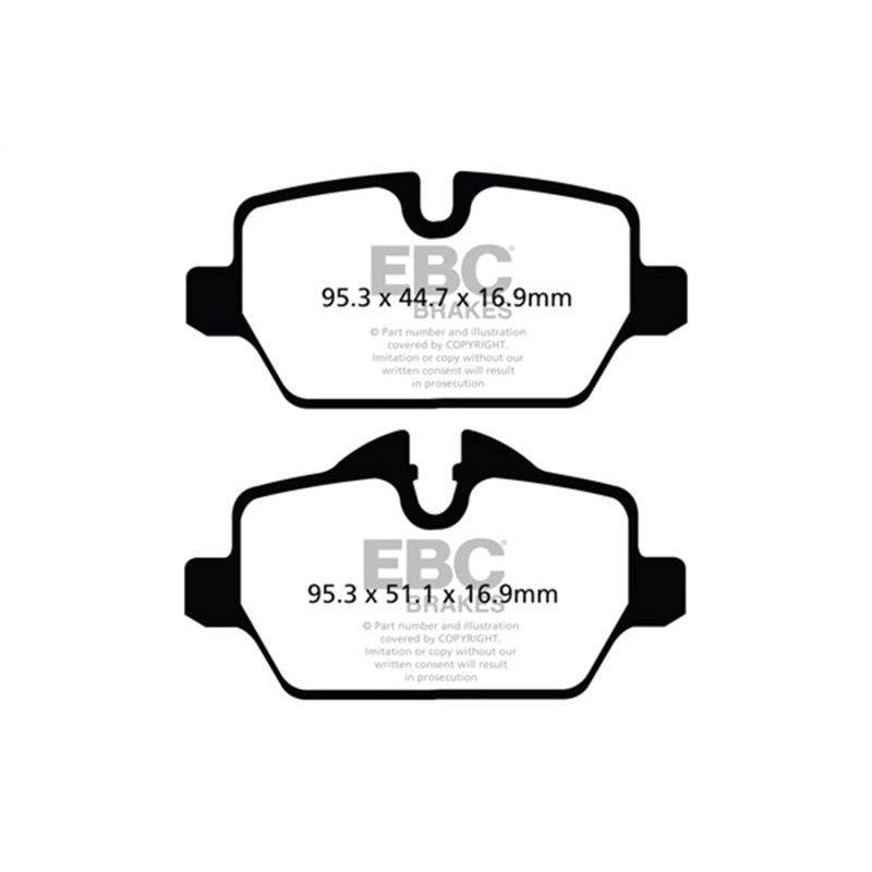 EBC 10+ Mini Countryman 1.6 Cooper Yellowstuff Rear Brake Pads