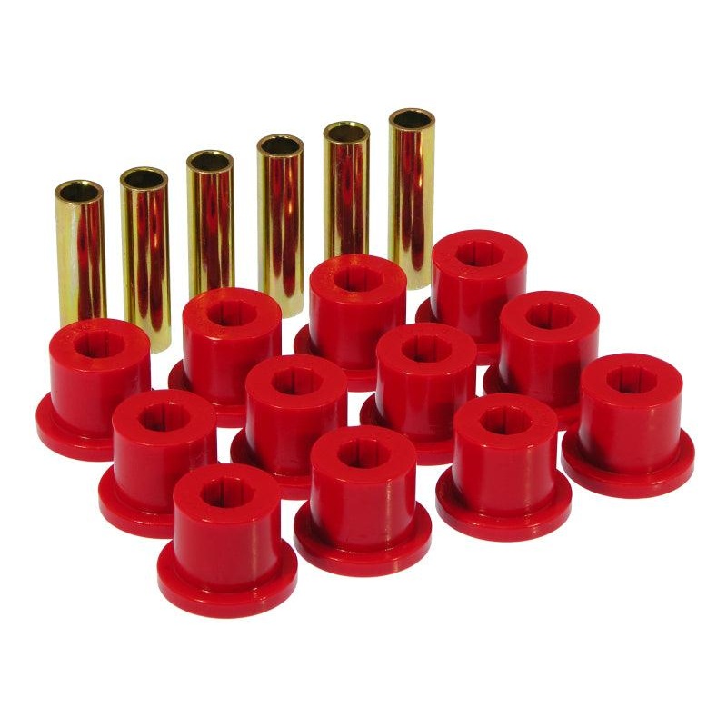 Prothane 67-87 GM Rear Spring & Shackle Bushings (w/ 1.5in Bushings) – Red