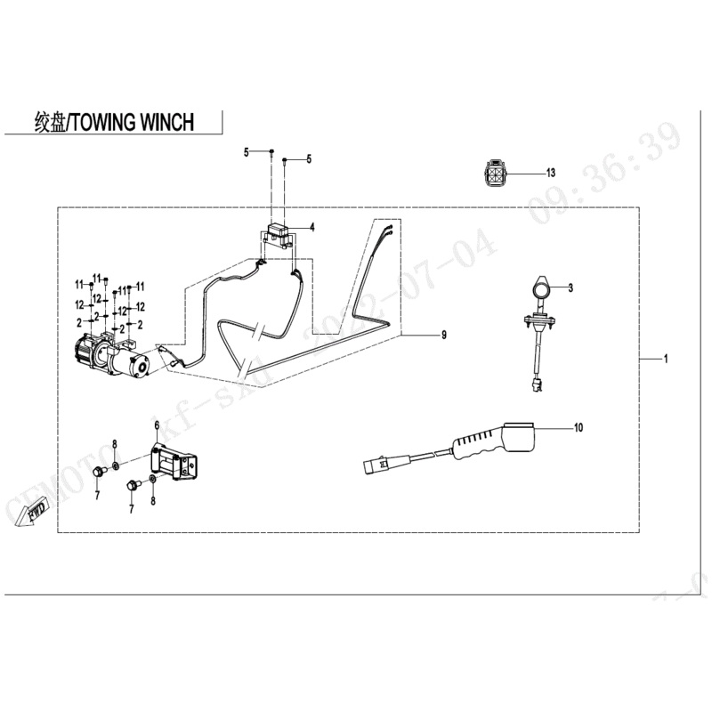 Winch Wire Harness by CF Moto