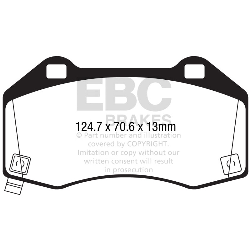EBC 2017+ Fiat 124 Spider 1.4L Turbo Abarth Ultimax2 Front Brake Pads