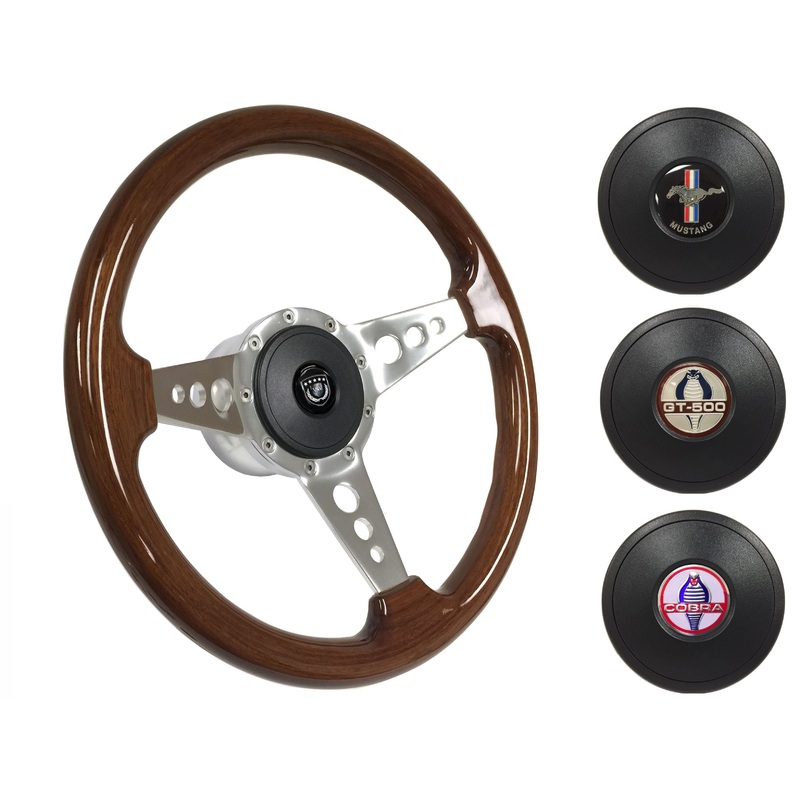 1964.5 Ford Mustang Steering Wheel Kit | Mahogany Wood