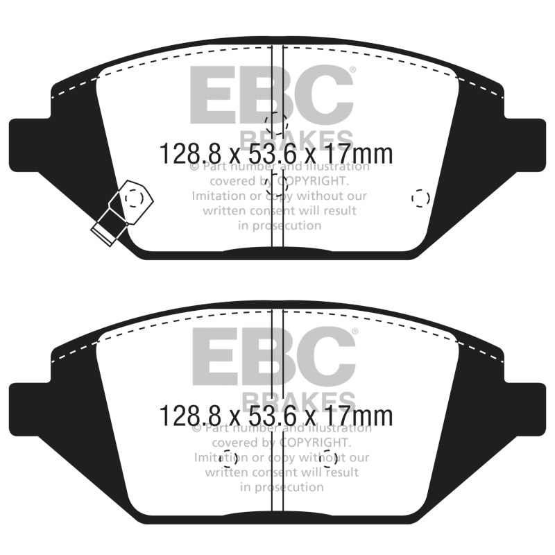 EBC 2016+ Chevrolet Spark 1.4L Greenstuff Front Brake Pads