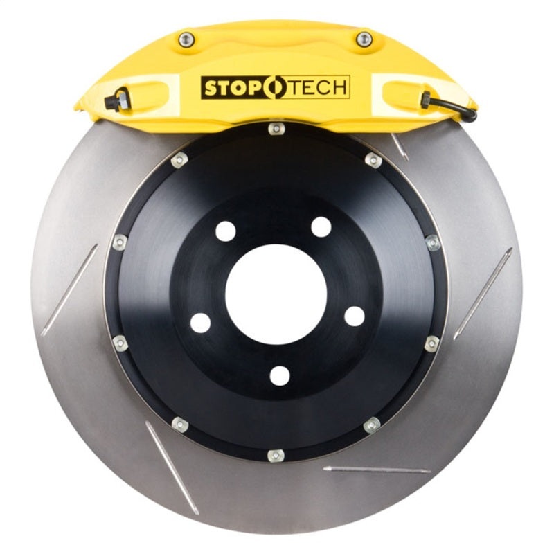 StopTech Nissan 90-96 300ZX Front Big Brake Kit Yellow ST-40 Calipers Slotted 355x32mm Rotors