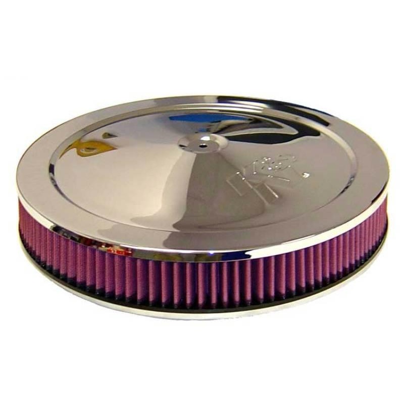 K&N 14in Red Custom Air Cleaner Assembly – 5.125in ID x 14in OD x 3.87in H