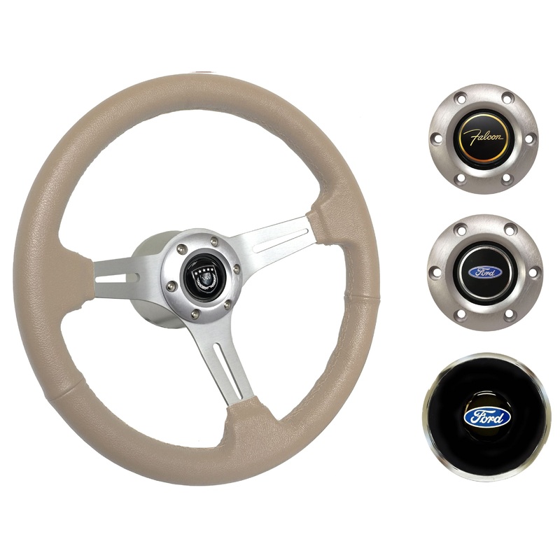 1963-64 Ford Falcon Steering Wheel Kit | Tan Leather | ST3014TAN