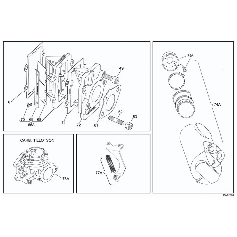 (77A) IA-B35520C Leopard Carburetor OEM Throttle Cable Bracket