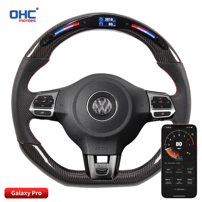 OHC Motors Led Light Up Steering Wheel  for Volkswagen 08-12 VW Golf 6 GTI GTD MK6 GLI
