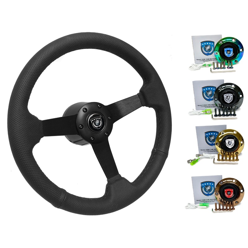 1986-90 BMW M3 Steering Wheel Kit | Perforated Black Leather | ST3602BLK