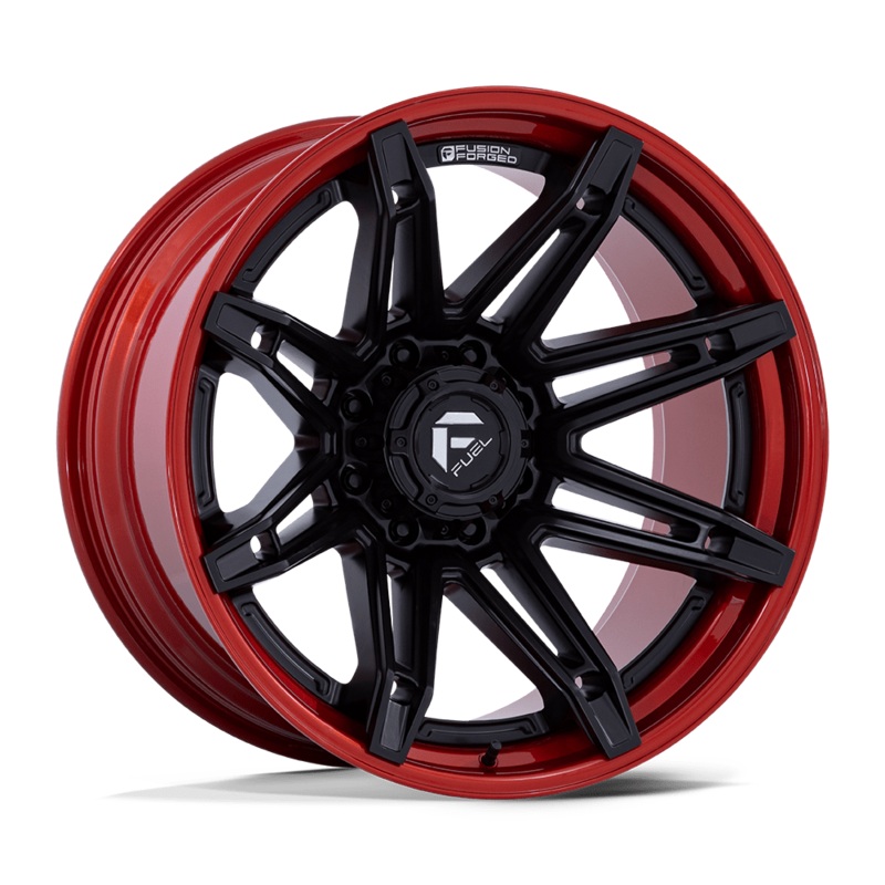 Fuel Wheels FC401 Brawl 20″ 6×139.7 Matte Black With Candy Red Lip