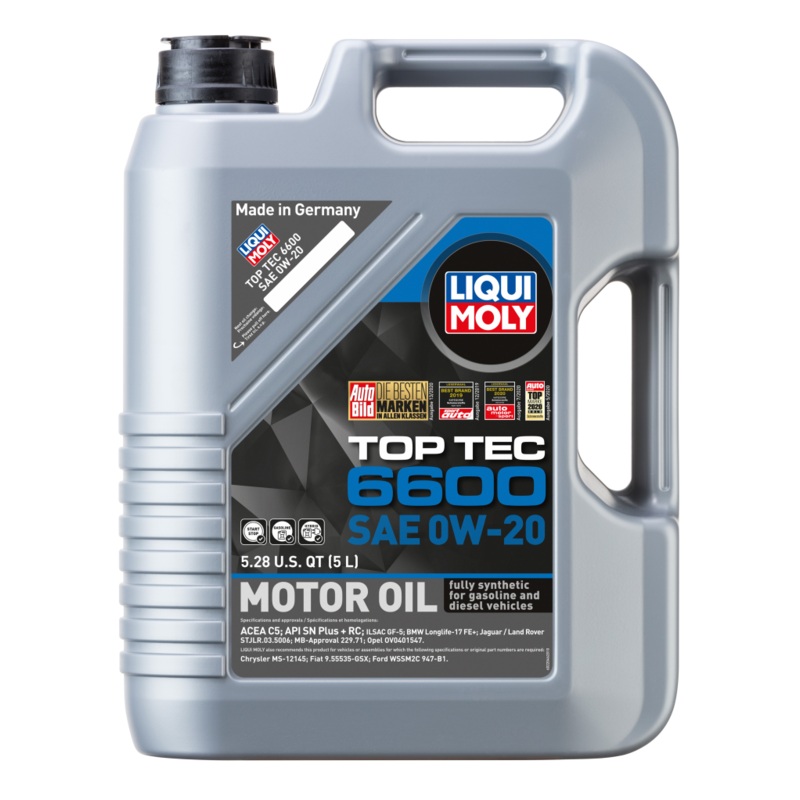 LIQUI MOLY 5L Top Tec 6600 Motor Oil 0W-20