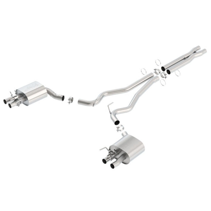 Borla 15-16 Ford Mustang Shelby GT350 5.2L ATAK Cat Back Exhaust | Uses Factory Valence