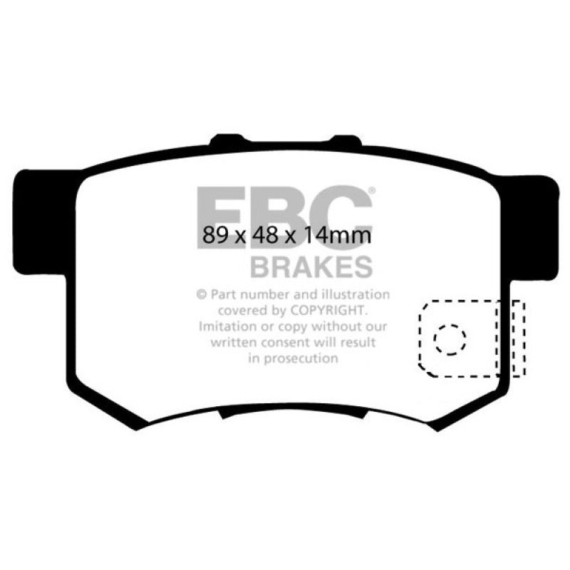 EBC 97 Acura CL 2.2 Yellowstuff Rear Brake Pads