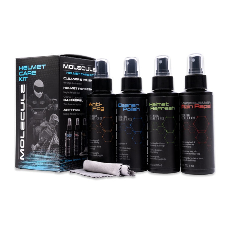 Molecule Helmet Care Kit (all 4 Helmet Products) – 4 oz. Sprayers
