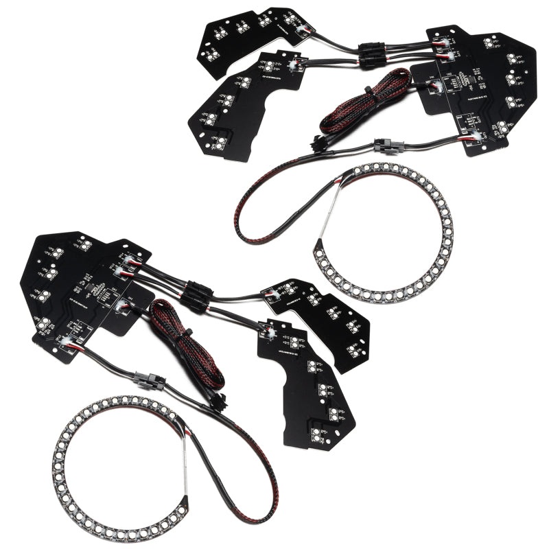 Oracle 18-21 Ford Mustang Dynamic DRL w/ Halo Kit & Sequential Turn Signal – ColorSHIFT