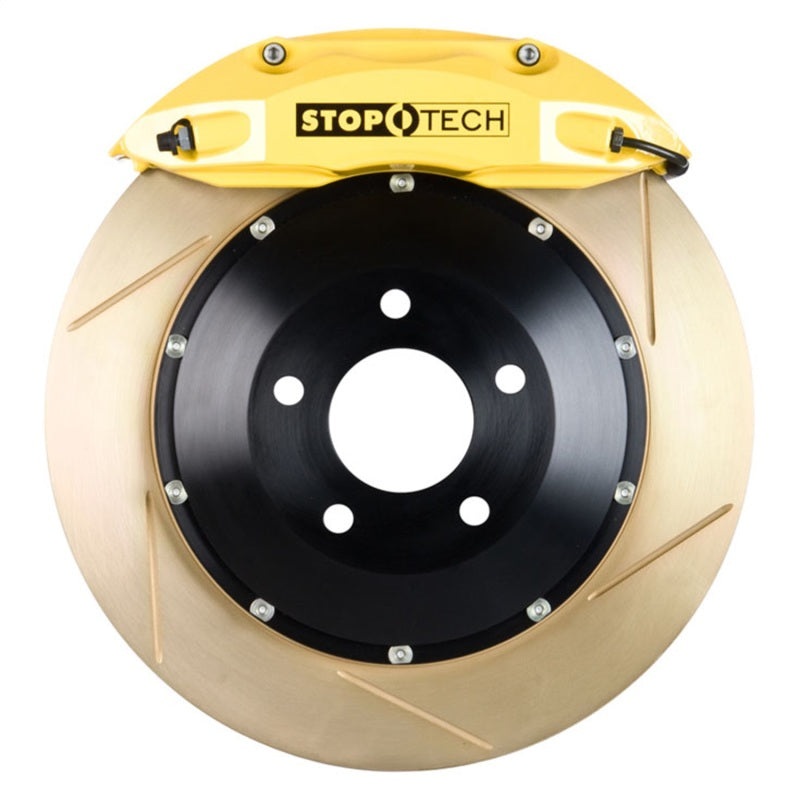 StopTech 11-14 Ford Mustang GT w/ Yellow ST-40 Calipers 355x32mm Slotted Rotors Front Big Brake Kit